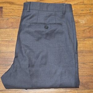 Santorelli Dress Pants Men's 34x29 Grey Virgin Wool Made in Italy Luxury Serge